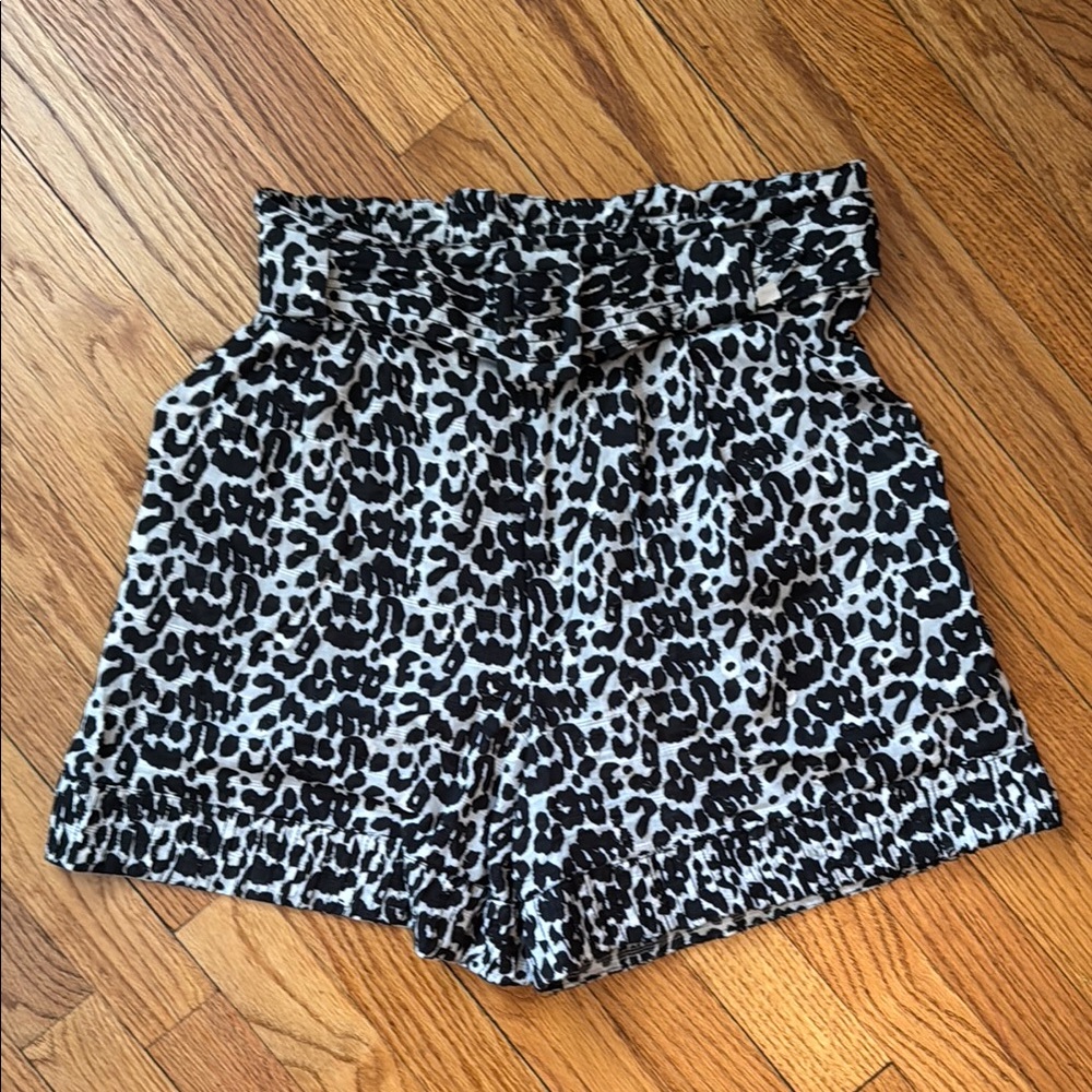 Solid & Striped Leopard Print Shorts